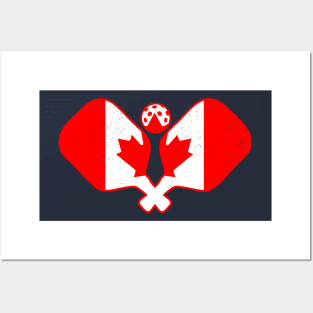 Pickleball Canada Flag Posters and Art